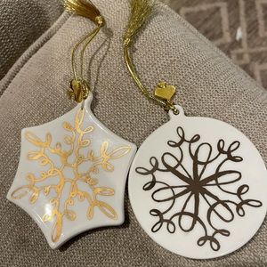 Lenox Kate spade snowflake ornaments